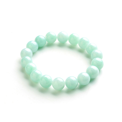 梦·梵雅 缅甸天然A货冰糯种绿底翡翠手链嫩青色送恋人 自戴