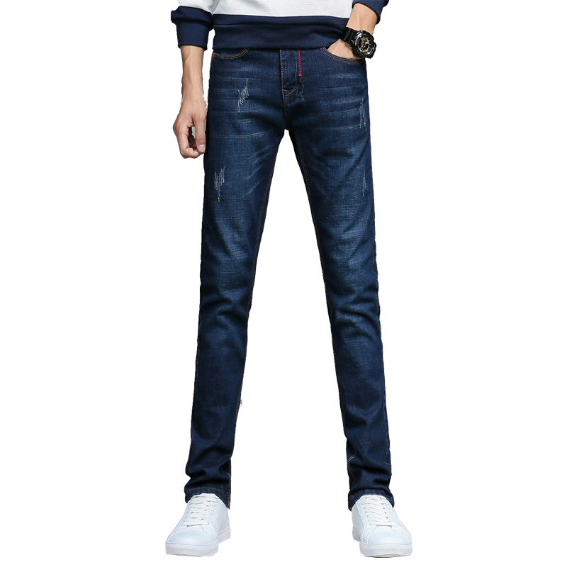 【自营】杰米克男装 男款微弹舒适带猫须牛仔裤四季款休闲裤