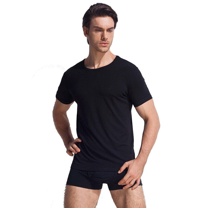 七匹狼多色男士全棉圆领短袖 T恤