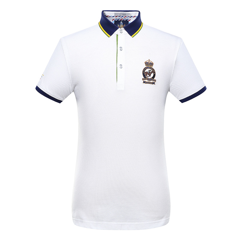 阿仕顿2017新品夏季短袖翻领白色男款时尚商务休闲修身Polo衫