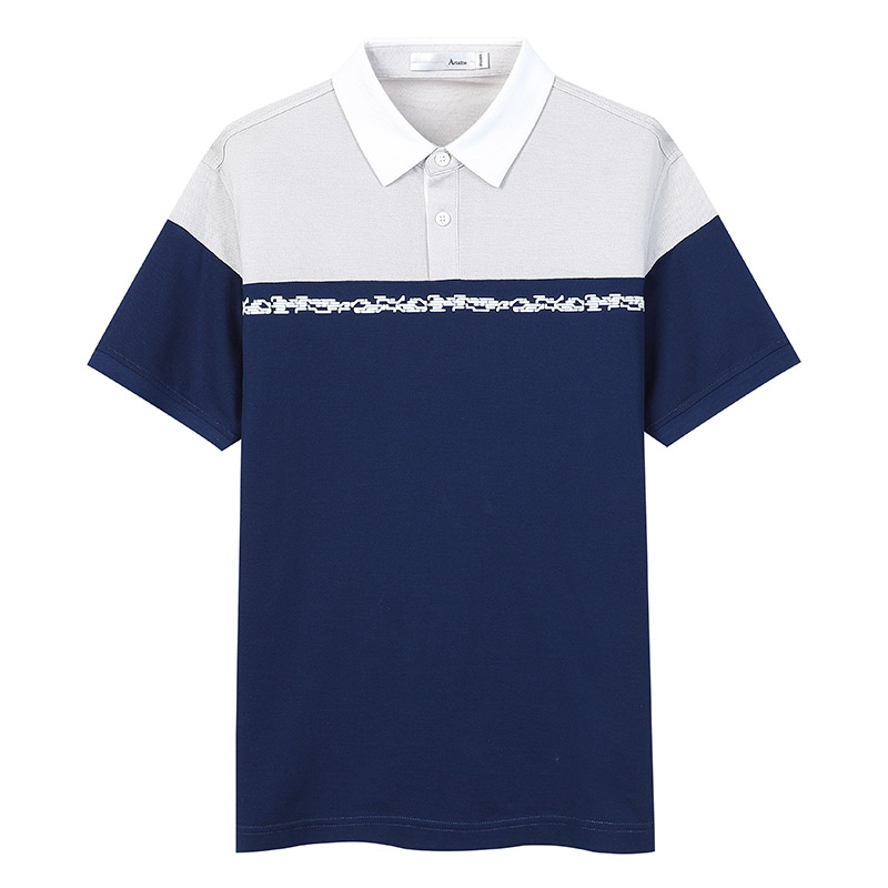 阿仕顿夏季新品商务休闲短袖Polo衫百搭修身短款短袖T恤男棉