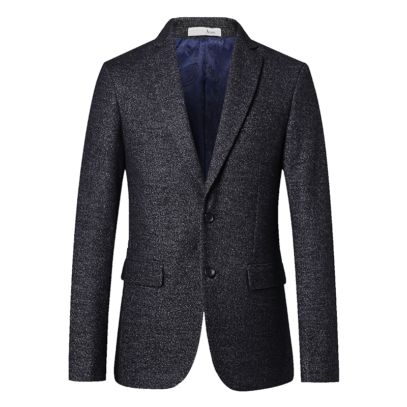 阿仕顿秋季薄款男士西服商务休闲百搭毛呢西装修身正装