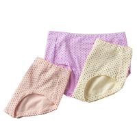 茵曼内衣透气棉质三条装三角裤内裤女