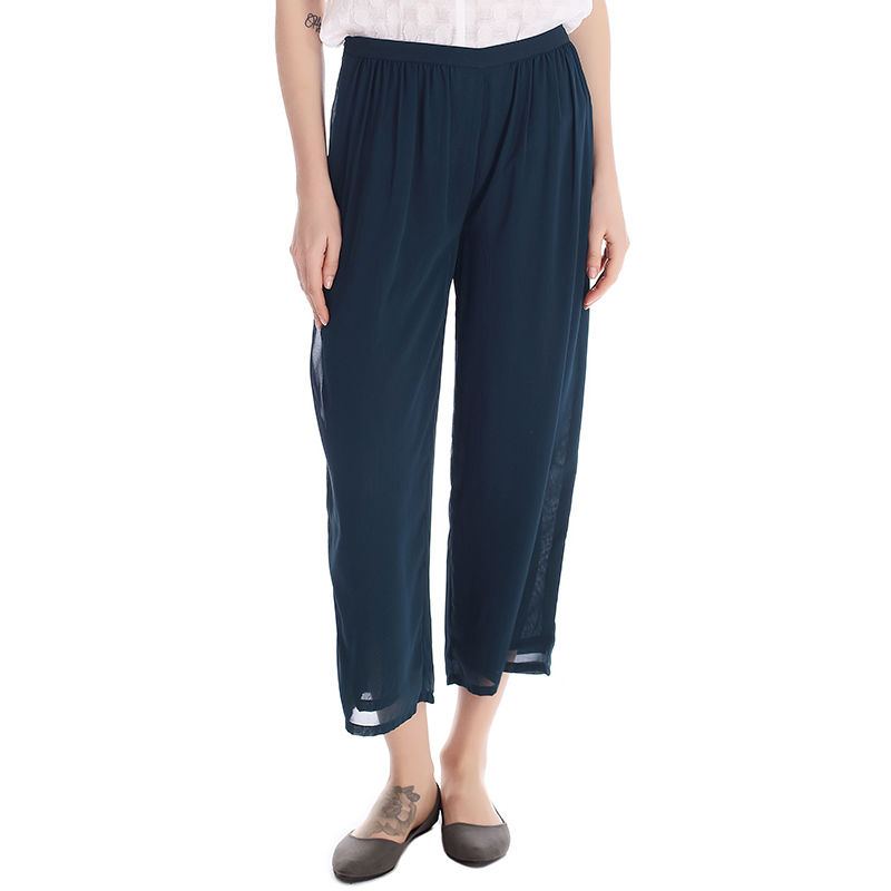 A&D女士休闲阔腿九分裤