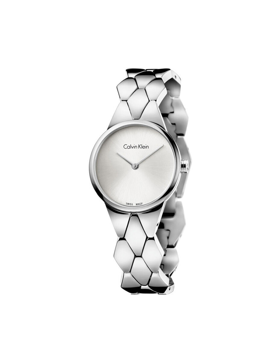 卡文克莱ck手表 SNAKE蜿蜒系列石英女表 K6E23146 银色