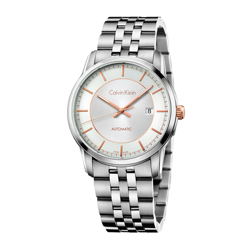 卡文克莱 CK手表男士防水自动机械表男表运动时尚商务男款日历表机械表 K5S34B46 白色