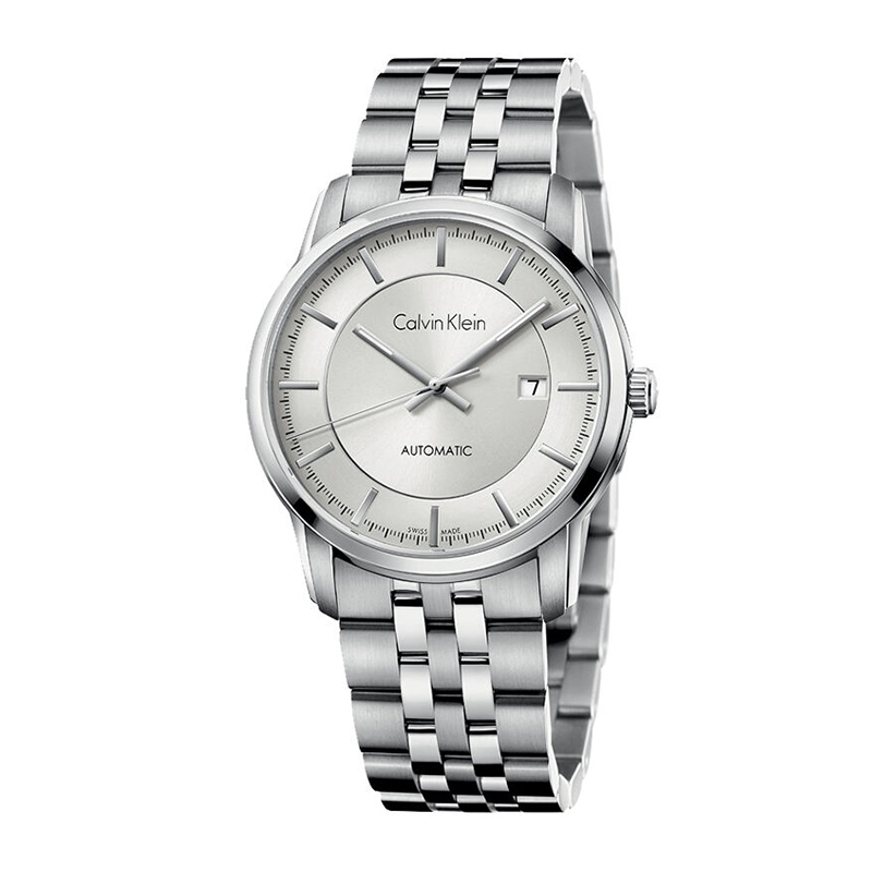 卡文克莱 CK手表男士防水自动机械表男表运动时尚商务男款日历表机械表 K5S34146 白色