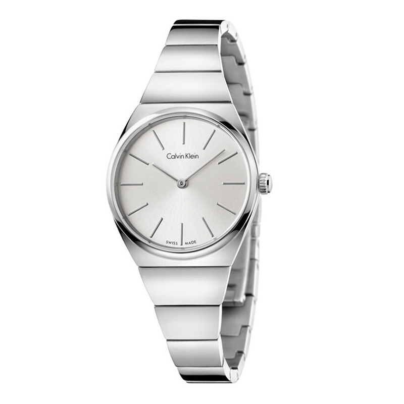 卡文克莱ck手表石英女表 K6C23146 银色