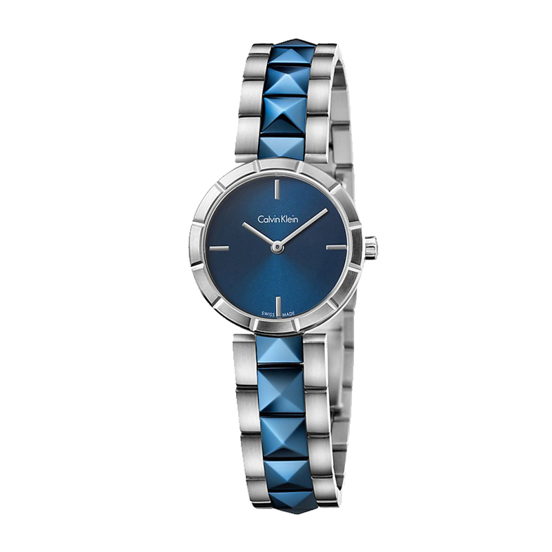 卡文克莱ck手表石英女士腕表 K5T33T4N 蓝色