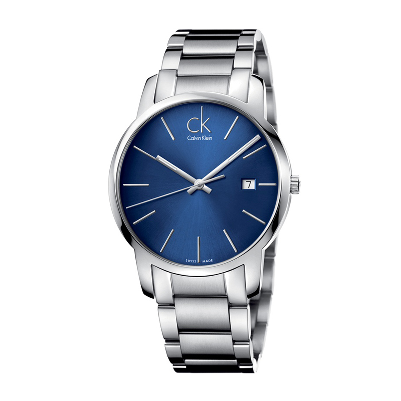 CK卡文克莱手表男表石英男士手表休闲指针男士腕表 K2G2G14N 蓝色