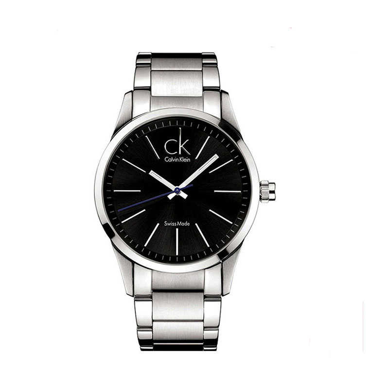卡文克莱 ck男表 商务时尚腕表简洁大气时装表钢带石英表 男 K2241107 黑色