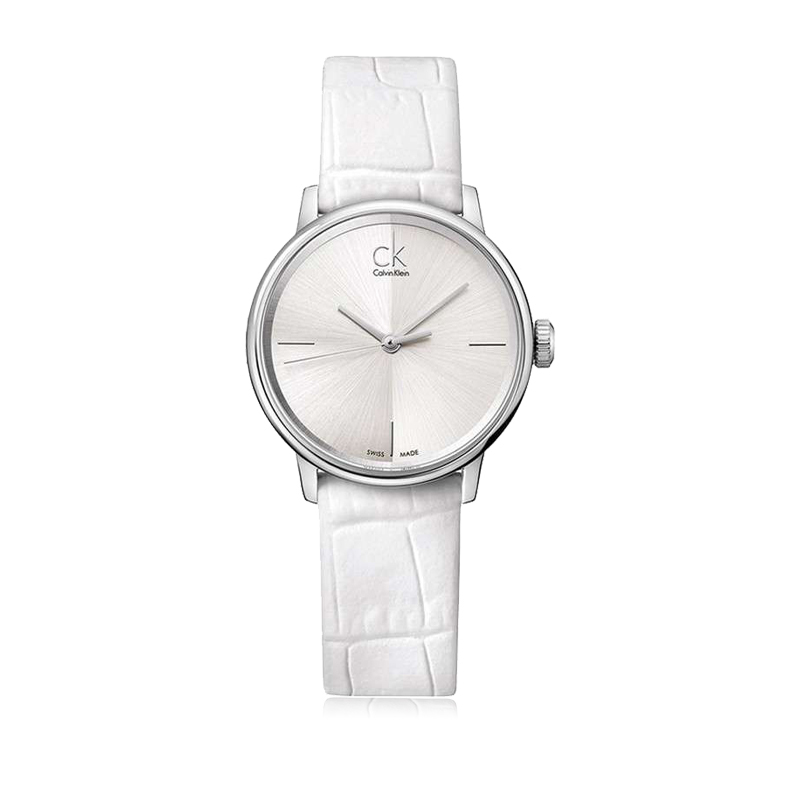 CK卡文克莱（CalvinKlein）手表 ACCENT系列皮带石英女表K2Y2Y1K6 白色