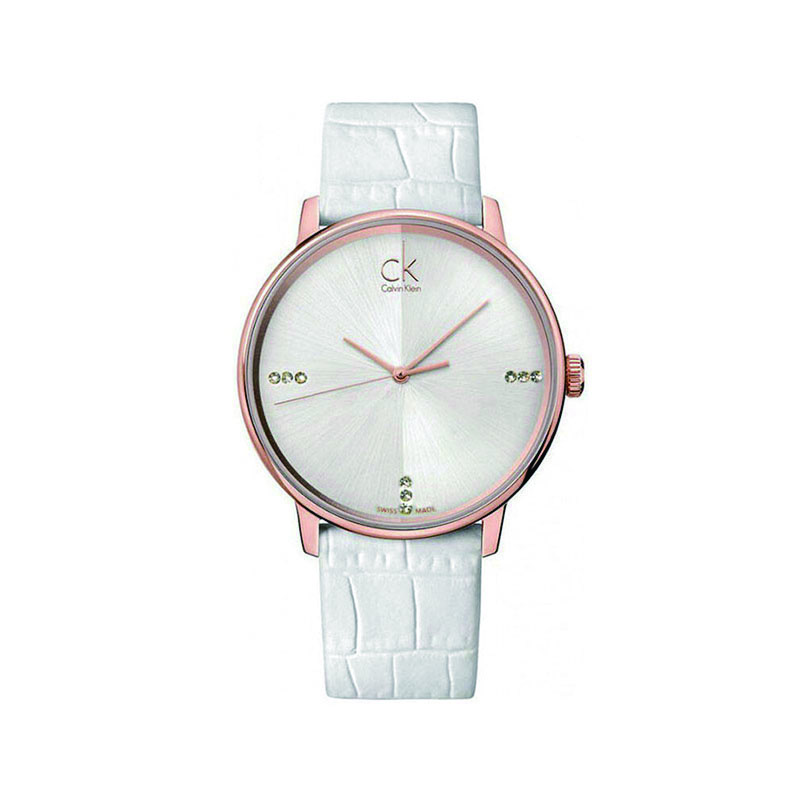 CK卡文克莱（CalvinKlein）手表时尚钢带皮带男表 K2Y2X6KW 白色