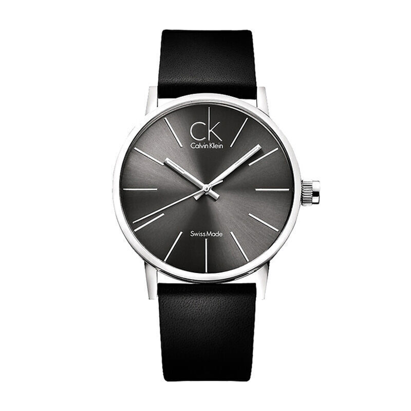 CK卡文克莱（Calvin Klein）手表男表石英表 灰盘黑带中码K7621107 黑色