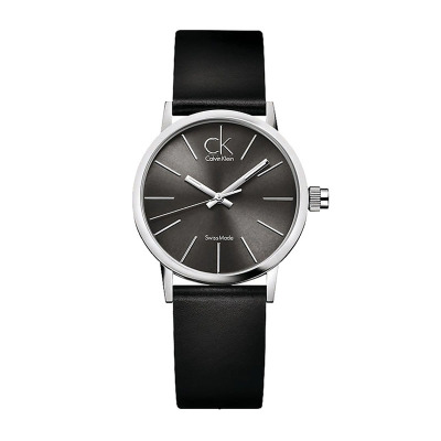 CK卡文克莱（Calvin Klein）瑞士手表女表皮带石英表 K7622107 黑色