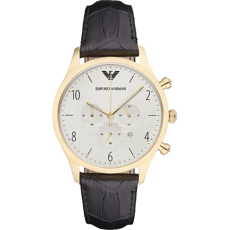 ARMANI时尚休闲镀金皮革手表AR1892
