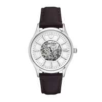 阿玛尼 男士手表全自动机械表镂空 新款机械表 男款AR1946 棕色