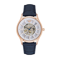 阿玛尼 男士手表全自动机械表镂空 新款机械表 男款AR1947 蓝色