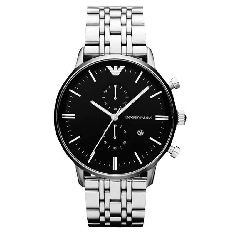 ARMANI手表男表非机械超酷英伦风时尚款 AR0389 银色