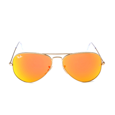雷朋时尚炫彩金色镜框橘红色镜面镀膜镜片太阳镜RB3025 112/69 58mm
