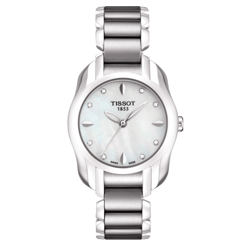 天梭(TISSOT)手表 时尚系列石英女表 白盘