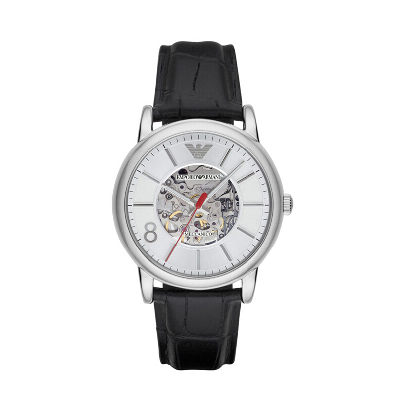 阿玛尼(ARMANI)手表 时尚钢带男表 时尚镂空自动机械男士表 AR1997 黑带