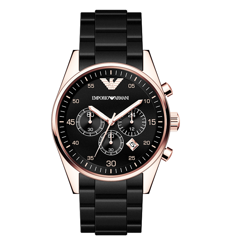 阿玛尼（ARMANI）手表 多功能三眼运动 意大利简约时尚石英表男 AR5905欧美品牌