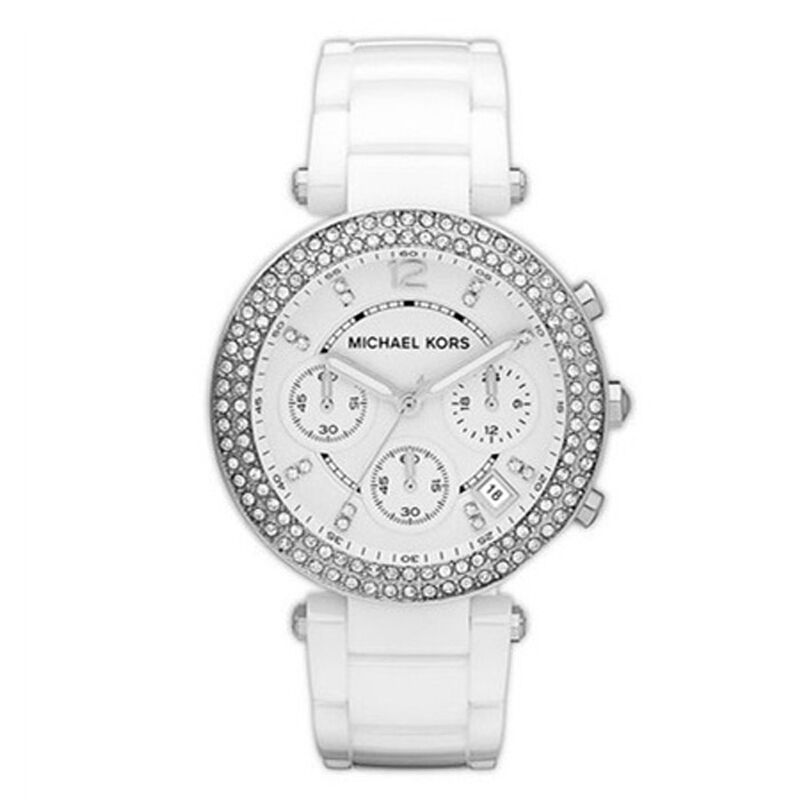 Michael Kors 镶钻圆盘日历防水超薄女表 MK5632