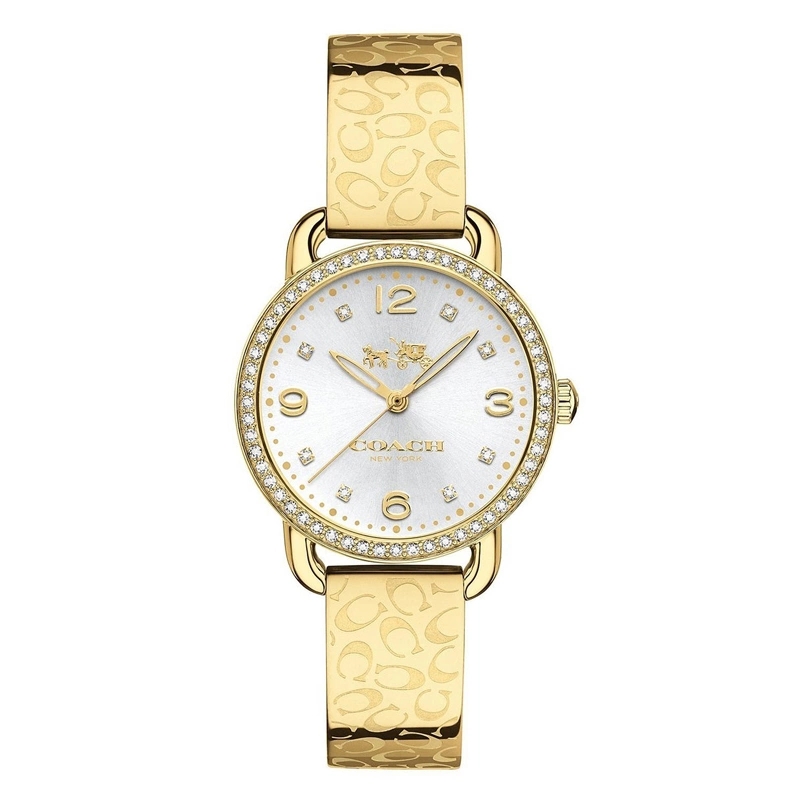 COACH 蔻驰 手表简约表盘水钻女表休闲时尚潮流女士时装腕表14502354金色