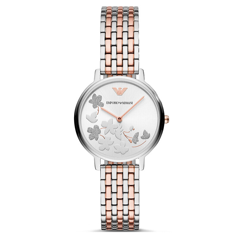 阿玛尼(EmporioArmani)手表 钢制表带经典时尚休闲石英女士时尚腕表 AR11113