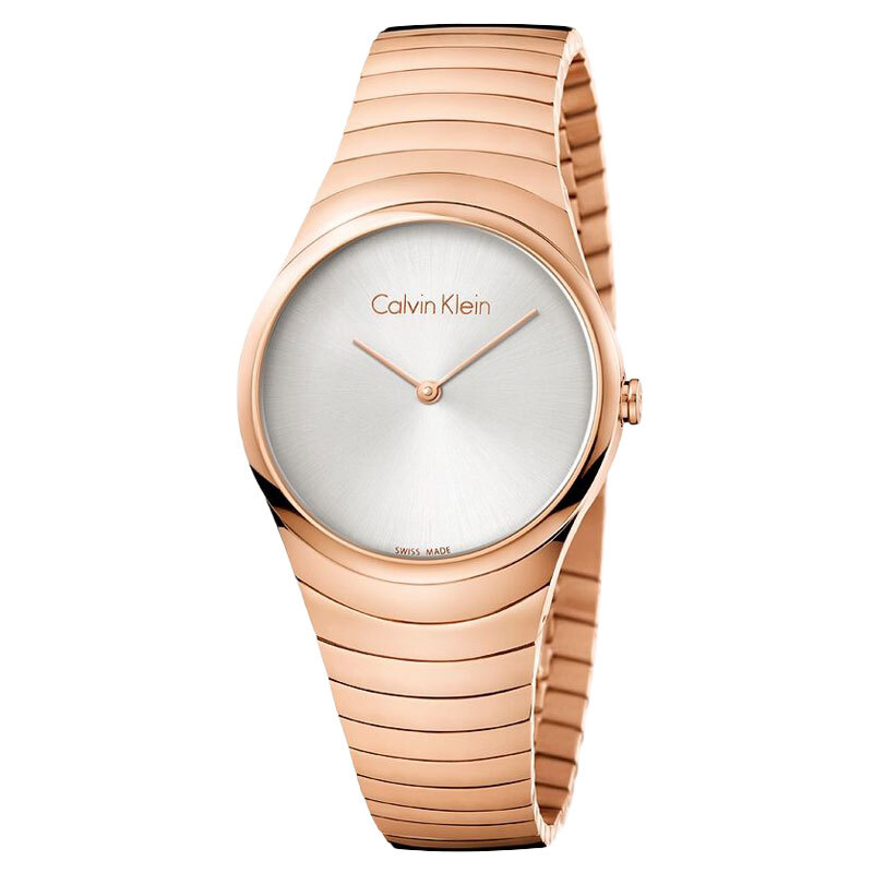 CK卡文克莱（CalvinKlein）手表 WHIRL系列 女表玫瑰金简约表盘石英女士腕表