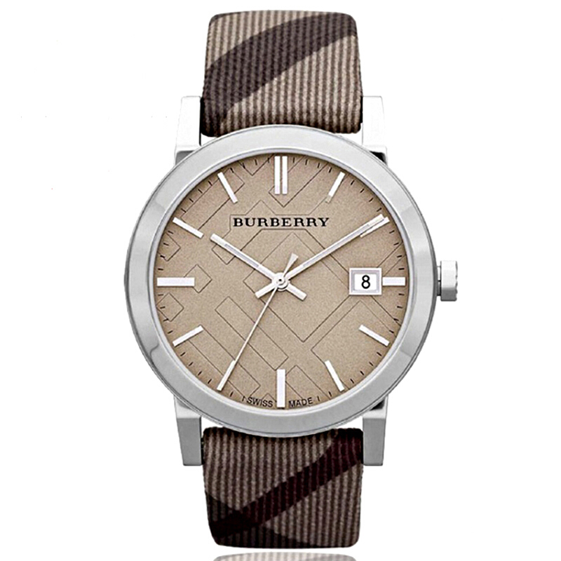 巴宝莉(BURBERRY)腕表 格纹表带经典时尚石英男士手表