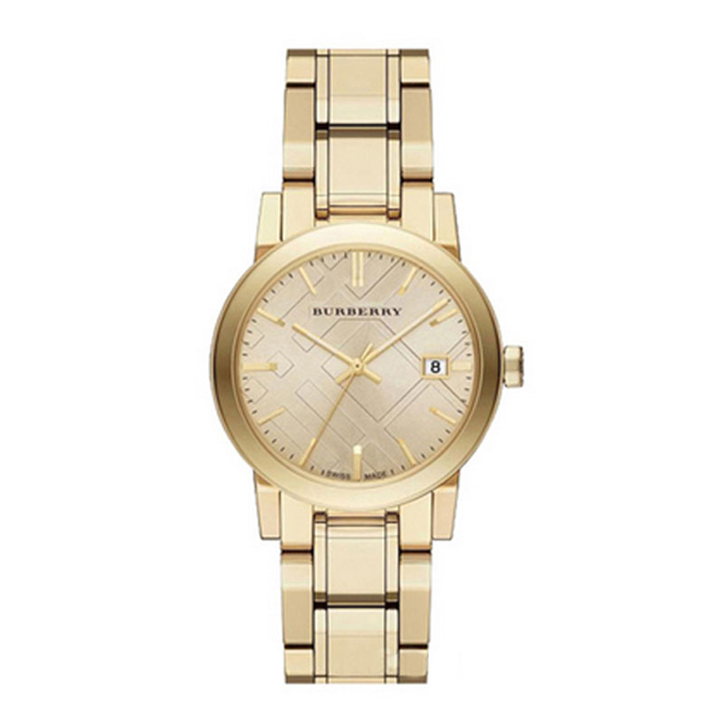 博柏利(Burberry)手表休闲时尚圆盘日历石英女士表