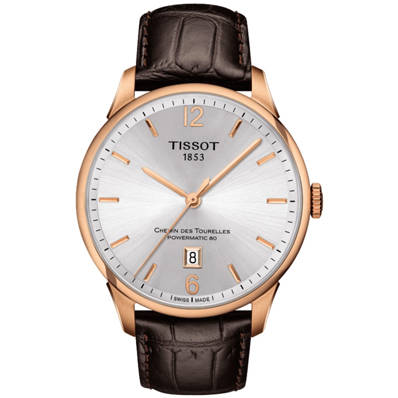 天梭(TISSOT)手表 杜鲁尔系列机械休闲时尚男士机械表 皮带