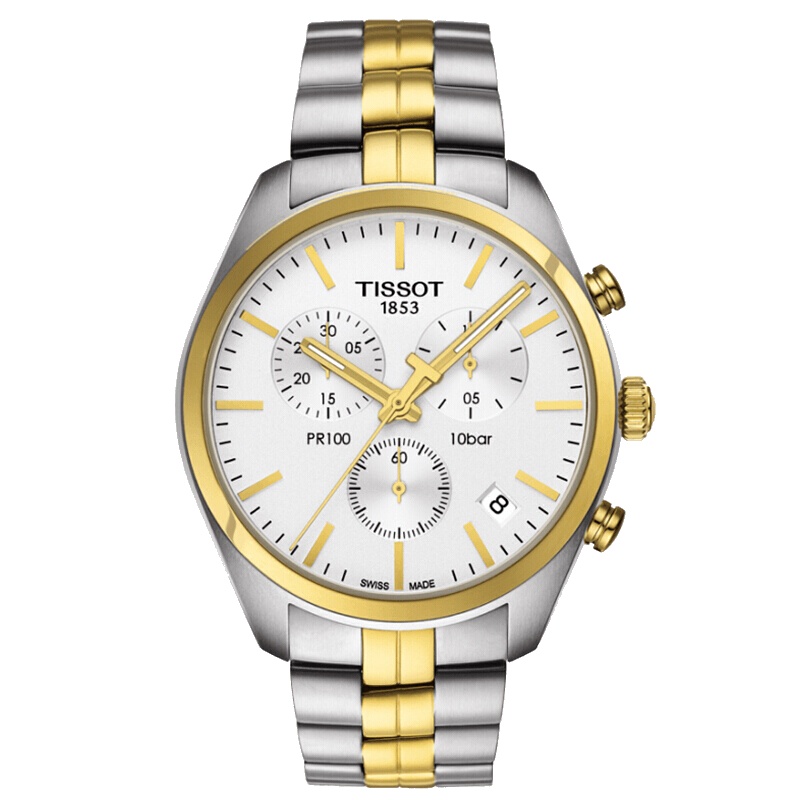 天梭(TISSOT)手表 PR100系列 时尚简约大气男士石英腕表