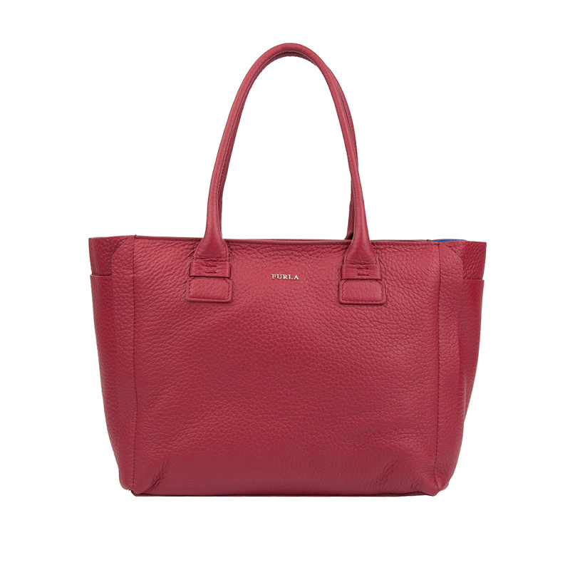 FURLA 撞色拉链封口荔枝纹牛皮女士单肩包 BHE5QU