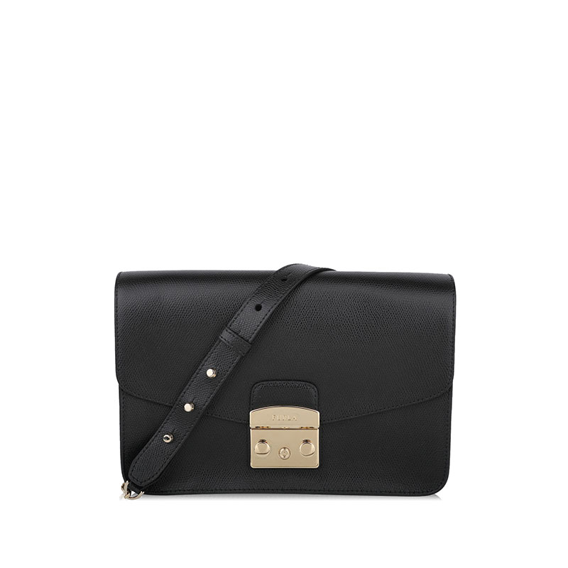 FURLA芙拉 METROPOLIS荔枝纹牛皮中号女士单肩包