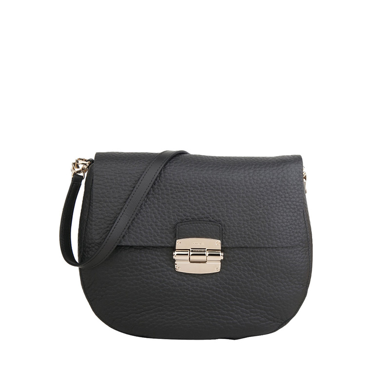 FURLA芙拉 CLUB翻盖荔枝纹牛皮小号女士单肩斜挎包 BHV1QUB