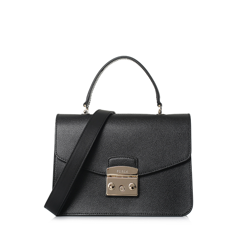 FURLA芙拉 METROPOLIS宽肩带牛皮小号女士手提斜挎包 BLE8ARE