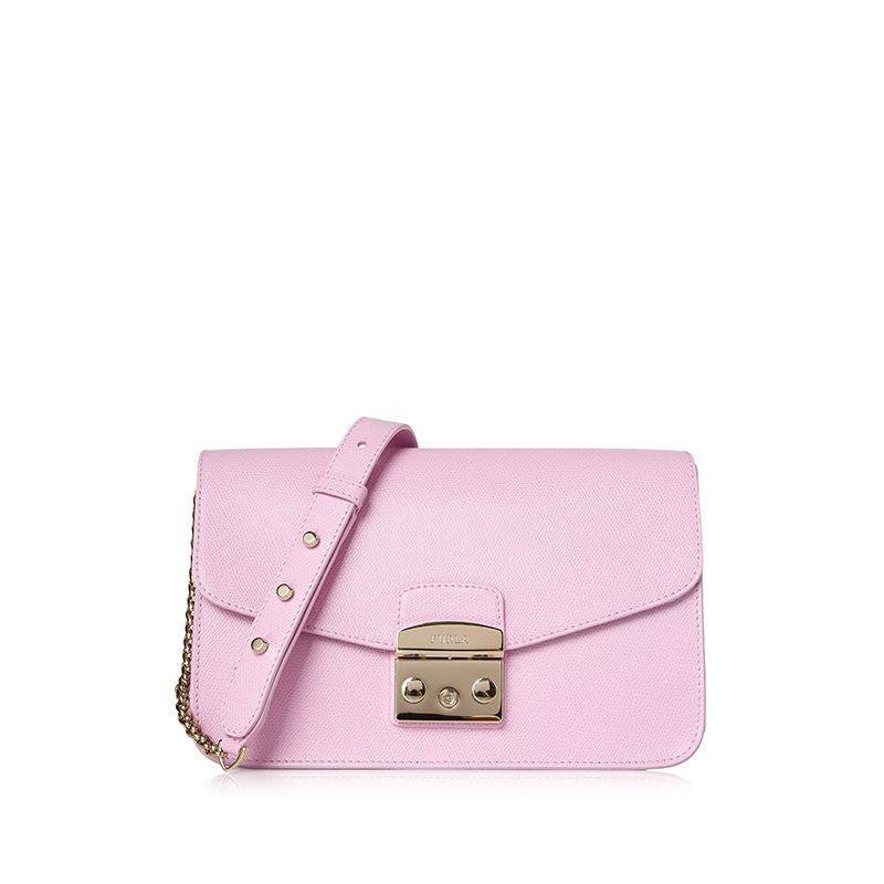 FURLAETROPOLIS荔枝纹牛皮中号女士单肩包
