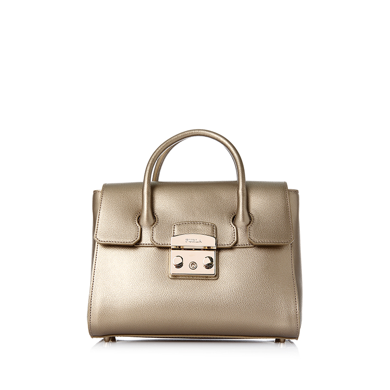 FURLA 荔枝纹牛皮女士手提斜挎包 BGX6AMT