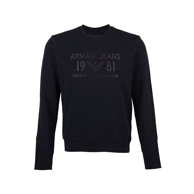 Armani Jeans 圆领纯棉长袖男士卫衣 3Y6M256JBCZ1579