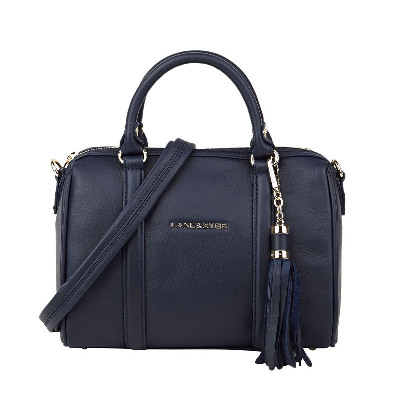 Lancaster Paris ANA 流苏装饰可调节肩带牛皮小号女士手提斜挎包 57247BLEUFONCEF