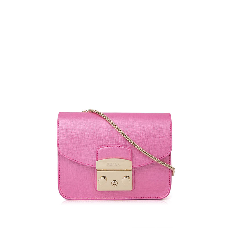 FURLA芙拉 METROPOLIS链条牛皮迷你女士斜挎包 BGZ7SFMFUCSIADF