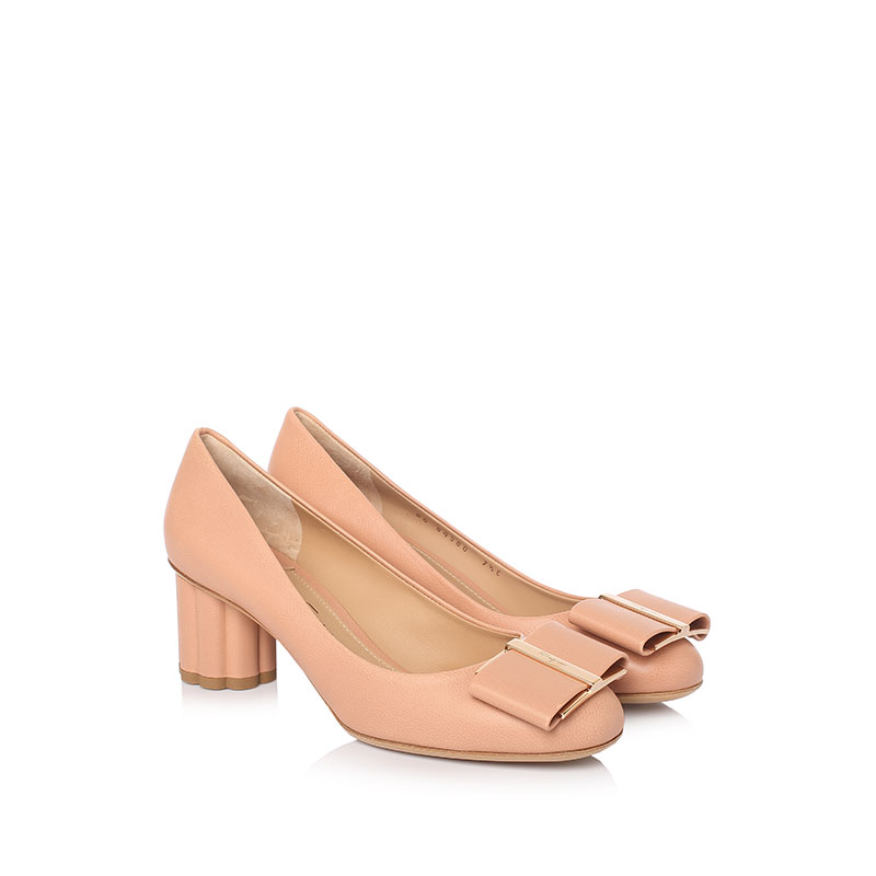 FERRAGAMO 哑光牛皮女士高跟鞋 684327NEWBLUSH