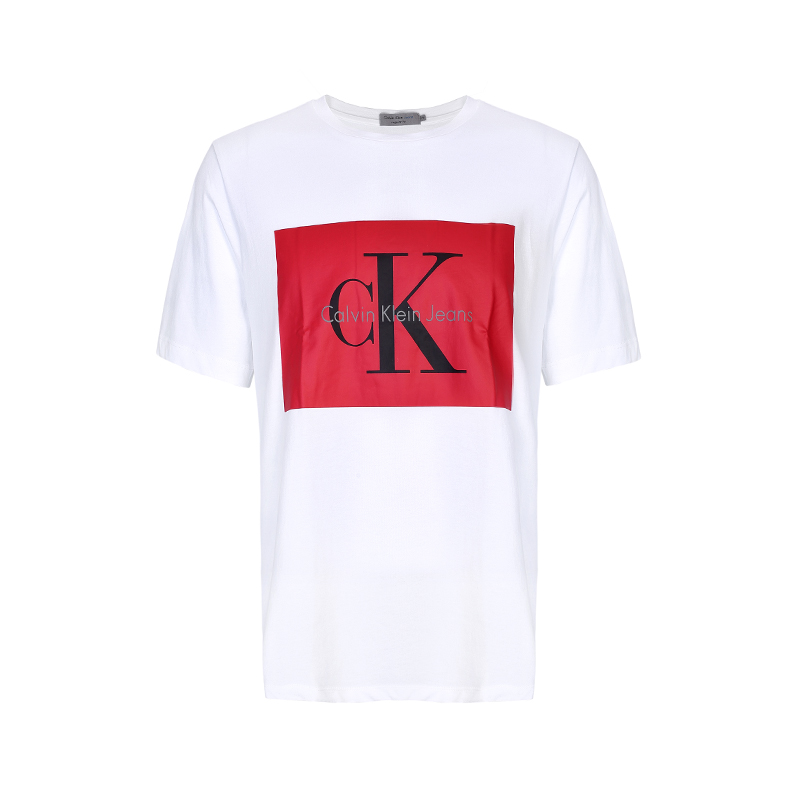 CALVIN KLEIN 胸前LOGO纯棉男士T恤 J30J307427112