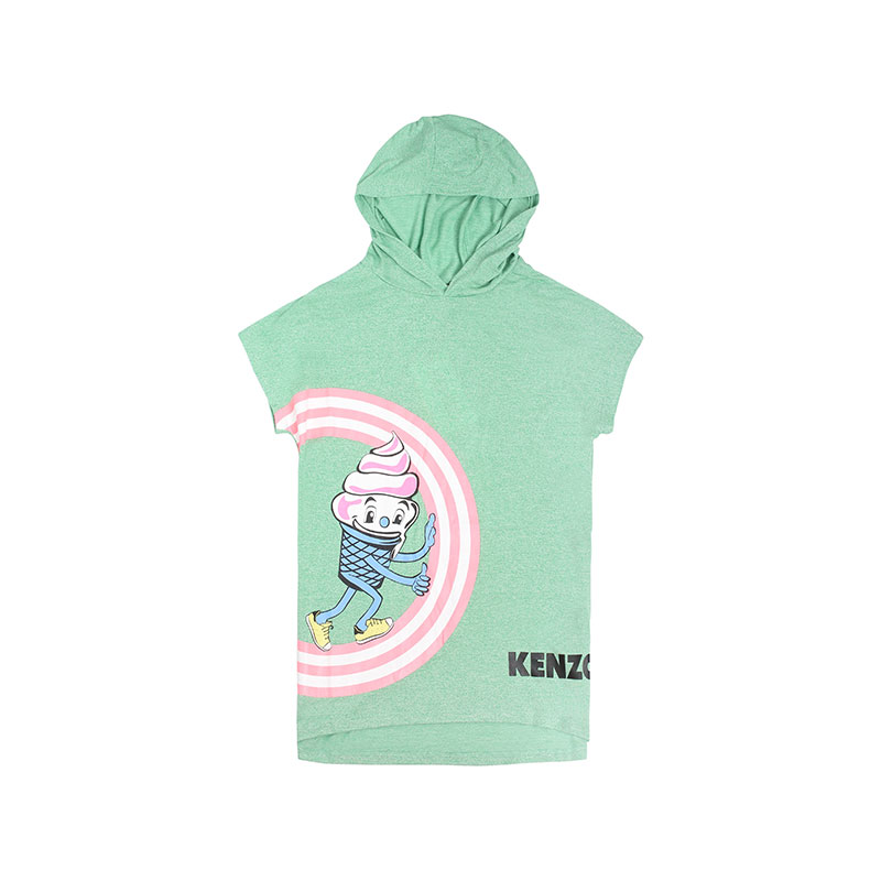 Kenzo高田贤三 连帽印花女童T恤 KL1011854