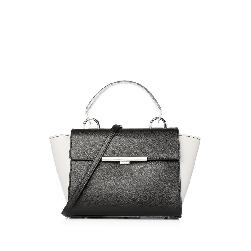 Lancaster Paris ADÈLE翻盖十字纹牛皮女士手提斜挎包 42165NOIRGPAF