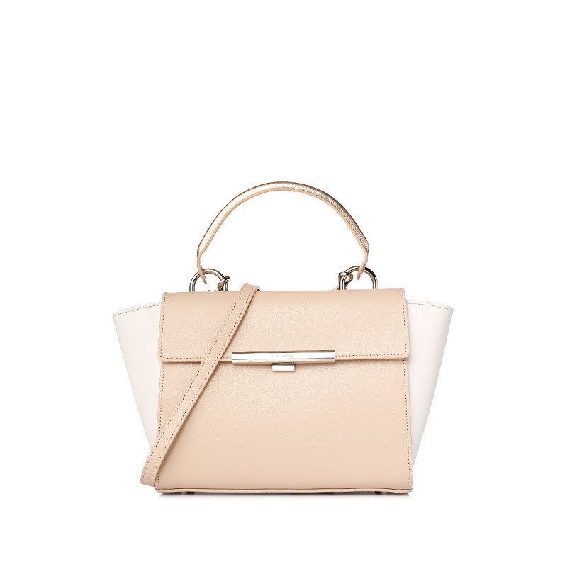 Lancaster Paris ADÈLE翻盖十字纹牛皮女士手提斜挎包 42165POUDREBPMF