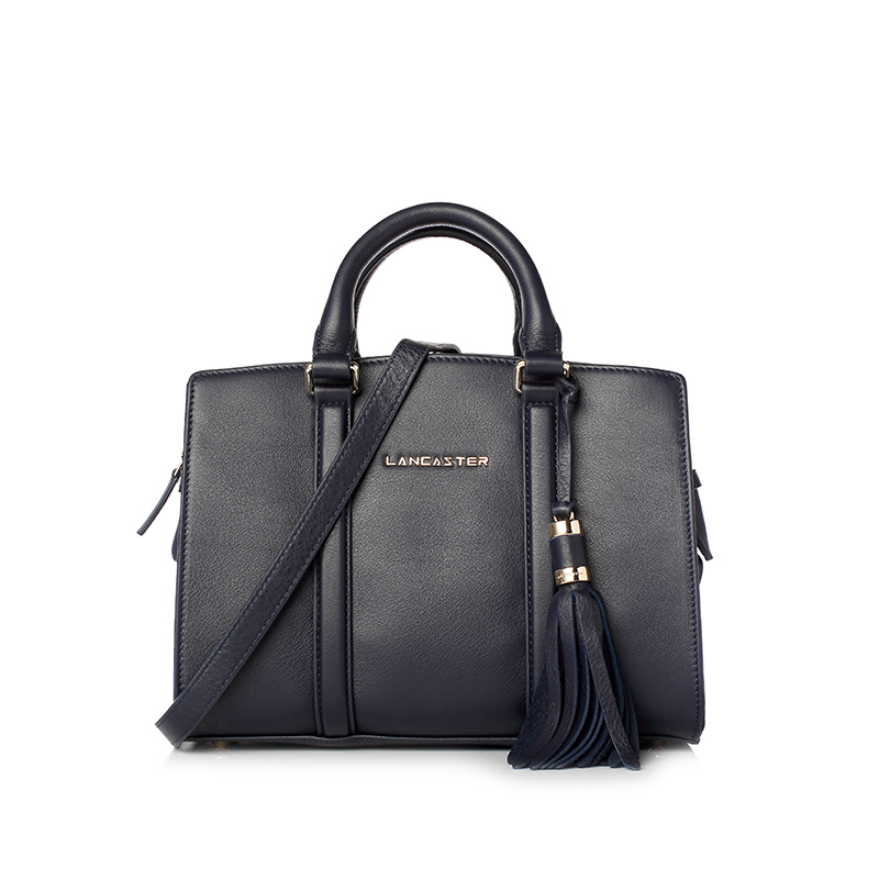 Lancaster Paris ANA流苏挂饰牛皮女士手提斜挎包 57353BLEUFONCEF